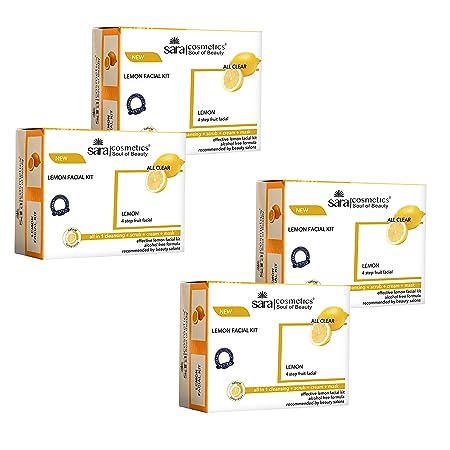 SARA  LEMON FACIAL KIT (Pack of 4)